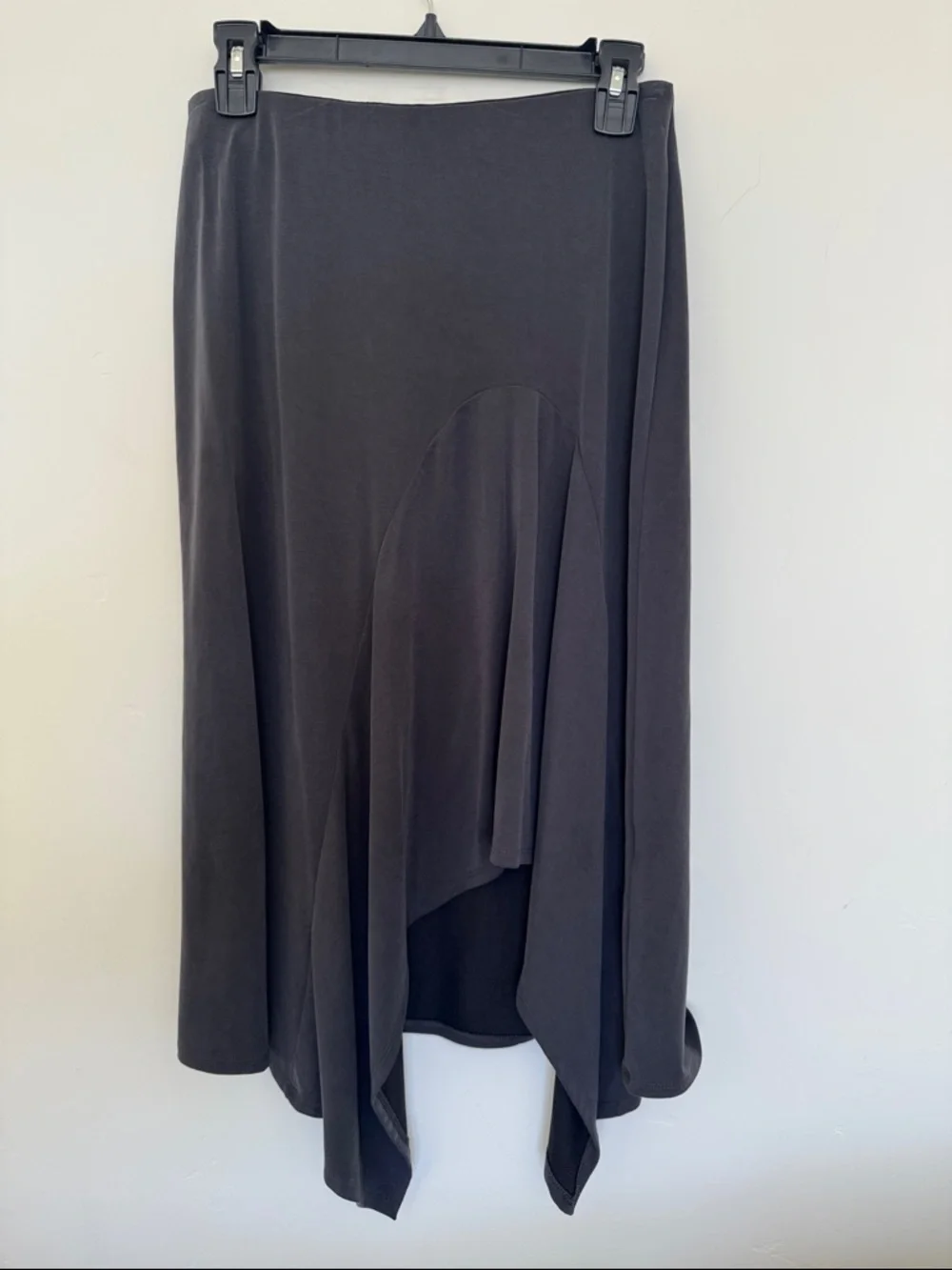 White House Black Market Asymmetrical Charcoal Skirt - Picture 1 of 6